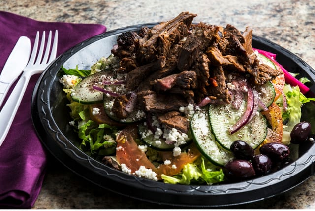Beef Shawarma Salad.
