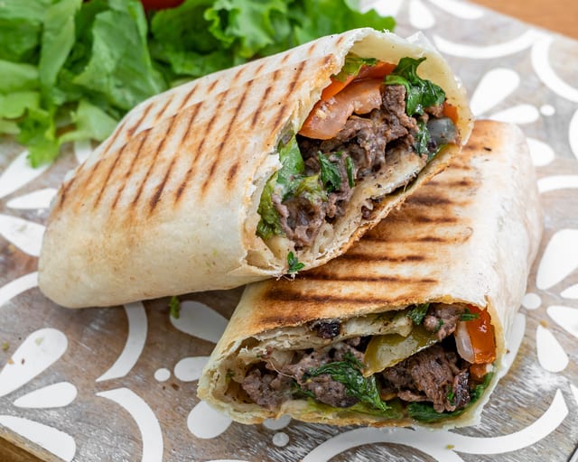 Beef Shawarma Sandwich.